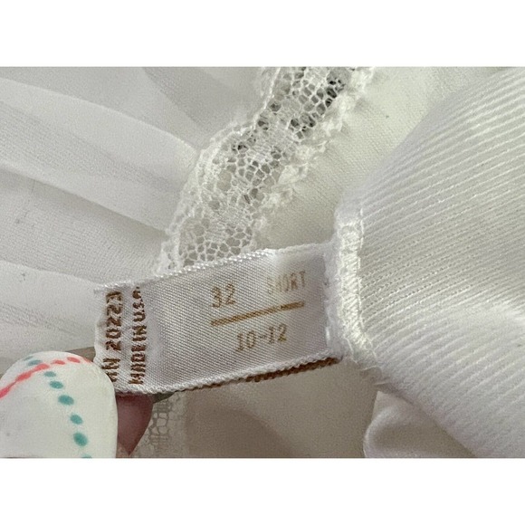 Vintage Women’s Form Fit Rogers Short Slip White, Fairy Babydoll Made in USA EUC - Picture 11 of 12